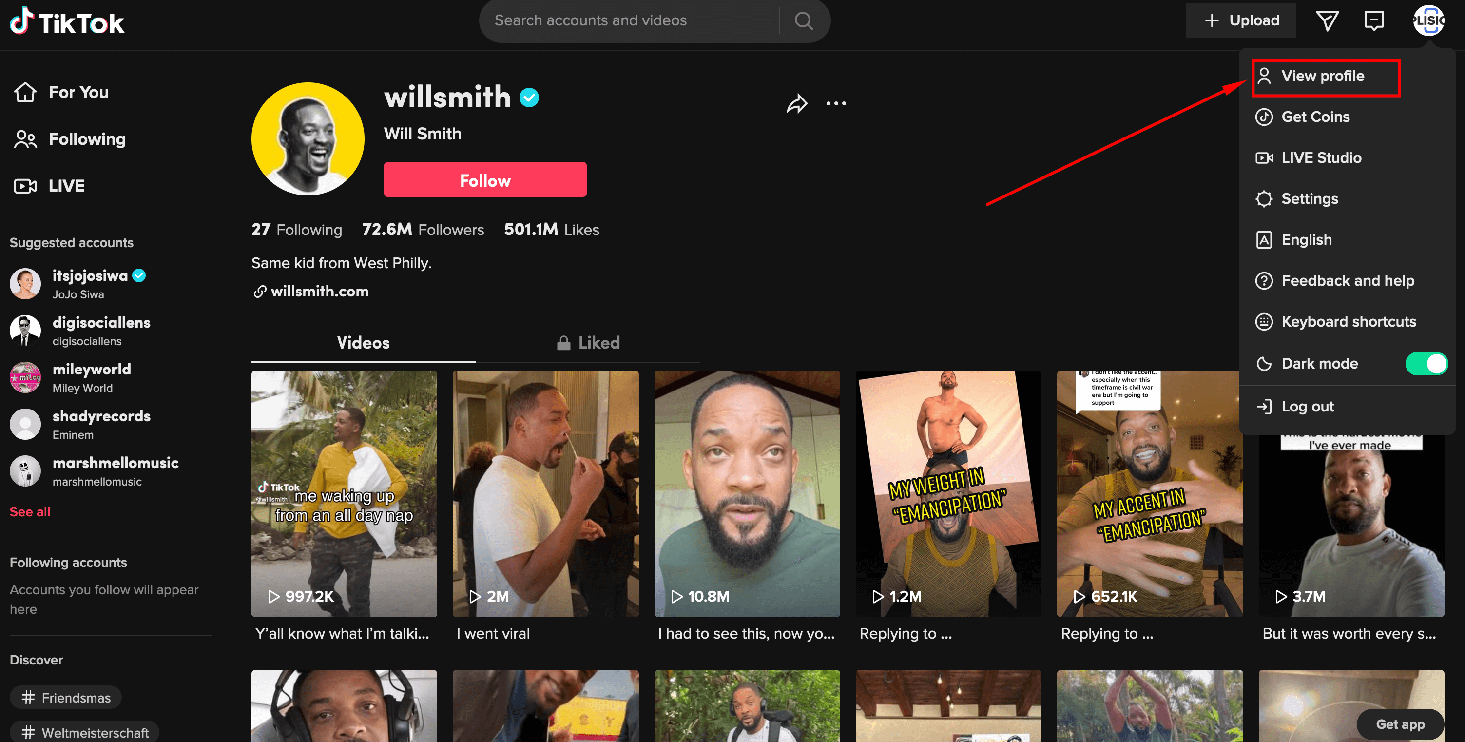 Σελίδα δωρεάς κρυπτονομισμάτων TikTok