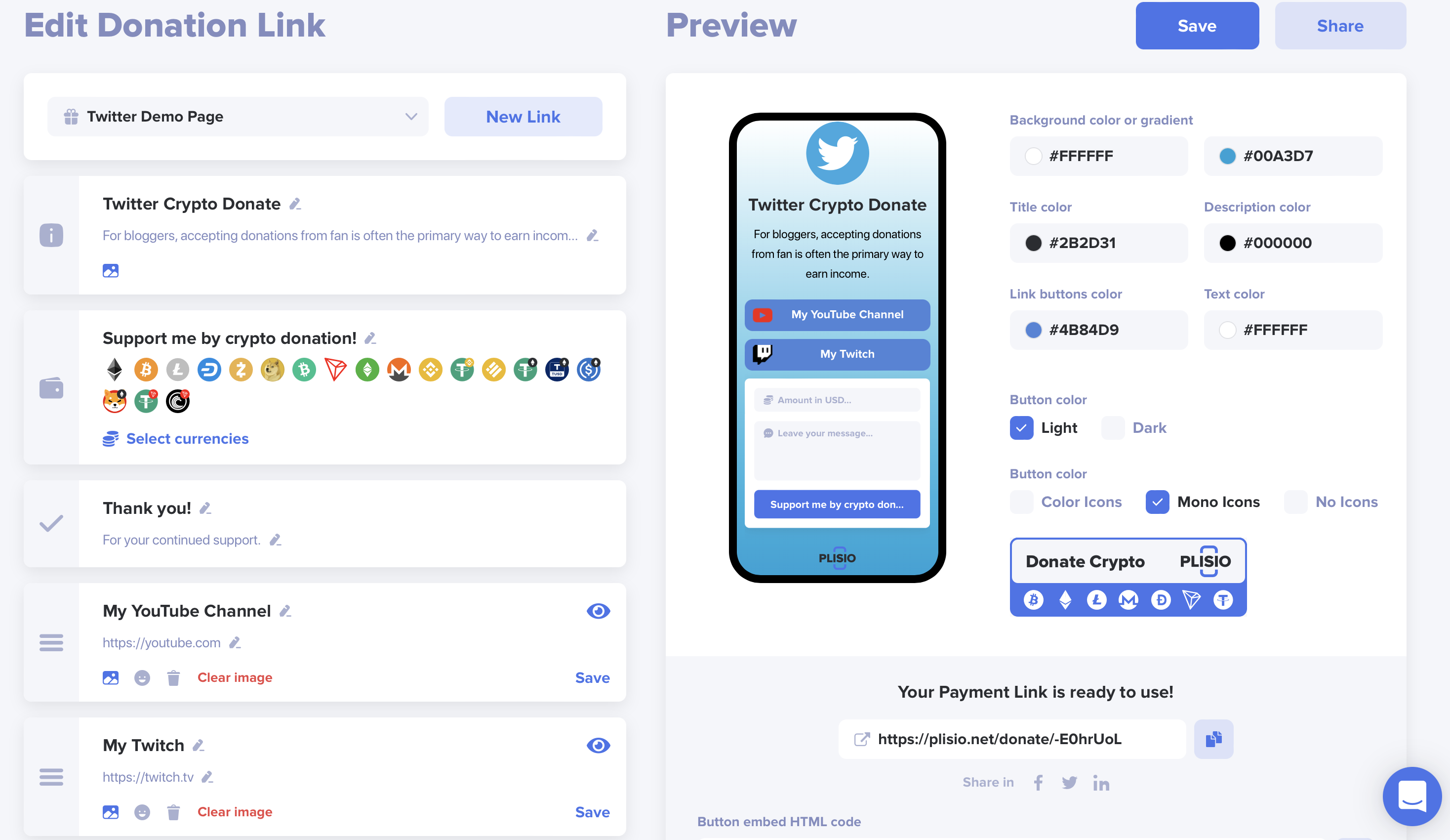 Donasi mata uang kripto di twitter