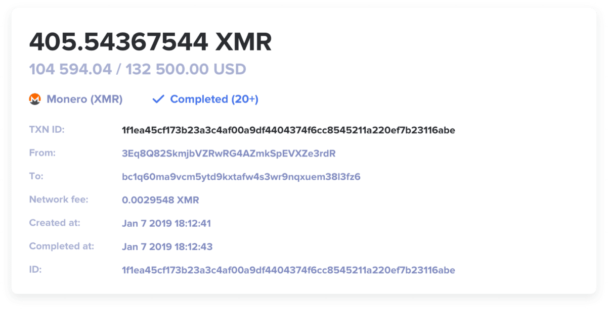 Transaction details